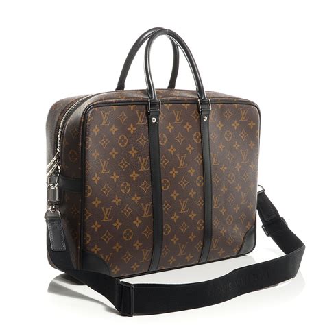 louis vuitton porte documents voyage macassar|LOUIS VUITTON Monogram Macassar Porte.